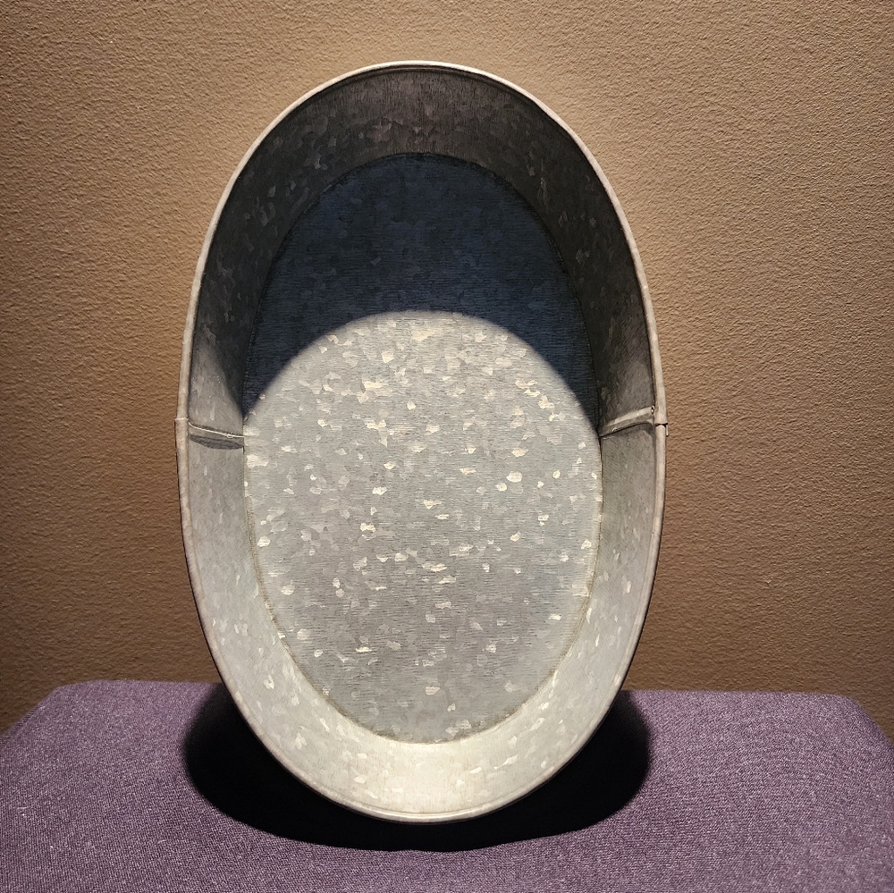 4 Galvanized Metal Oval Hot Dog Baskets